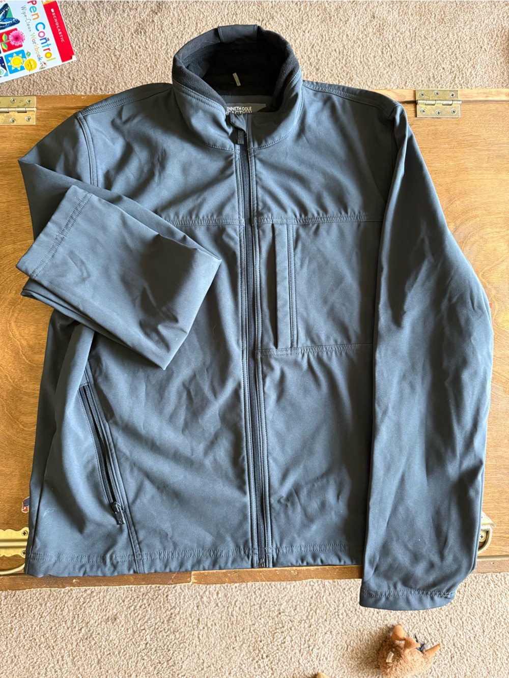 Kenneth Cole Men's Charcoal Gray Softshell Jacket